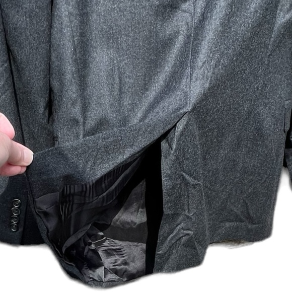 🌻Ralph Lauren Gray Wool & Cashmere 2-Button Sports Coat Blazer Jacket Size 46R - Picture 5 of 9